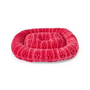 Petco Red & Pink Fish Bolster Mat Cat Bed