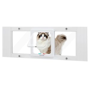 UniPaws Acrylic Cat Door for Horizontal Sash Windows