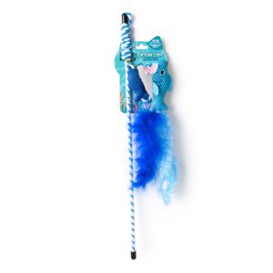 Quirky Kitty Catnip & Cooling Ocean-Themed Characters with Cool Shark Wand Cat Toys
