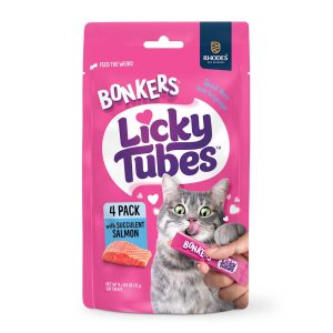 BONKERS Licky Tubes Salmon Flavored Wet Cat Treats