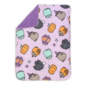 Pusheen Purple Pumpkin Blanket for Cats