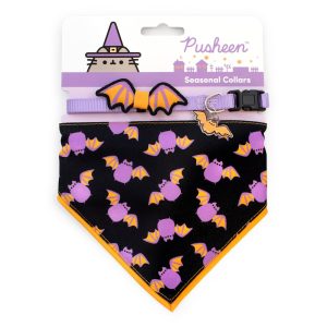 Pusheen Bat Bandana Set for Cats