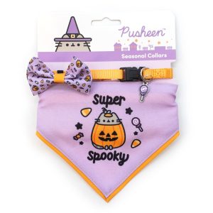 Pusheen Pumpkin Bandana Set for Cats