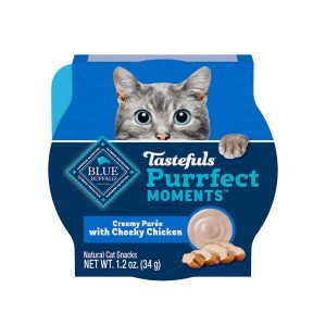 Blue Buffalo Tastefuls Purrfect Moments Creamy Puree Cheeky Chicken Snack for Adult Cats