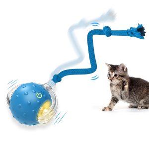 PawsPik Chirp & Chase Motion Activated Cat Ball with LED Lights