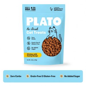Plato Pet Air Dried Chicken & Catnip Cat Treats