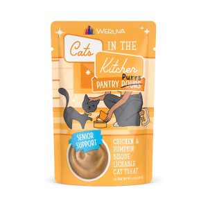 Cats in the Kitchen Pantry Pours Senior Support Chicken & Pumpkin Bisque Lickable Cat Treat